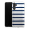 Coque pour Samsung A34 5G Bandes Mariniere Noires Blanches