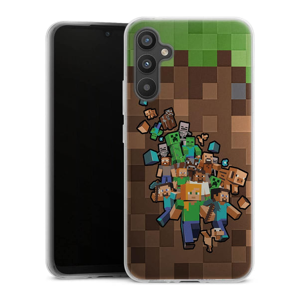 Coque Telephone Samsung Galaxy A34 5G Minecraft creeper forest