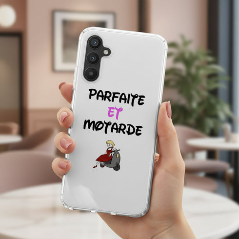 Coque Tpu souple A34 5G motif personnalisé Parfaite Motarde, pour les femmes qui aiment la Moto
