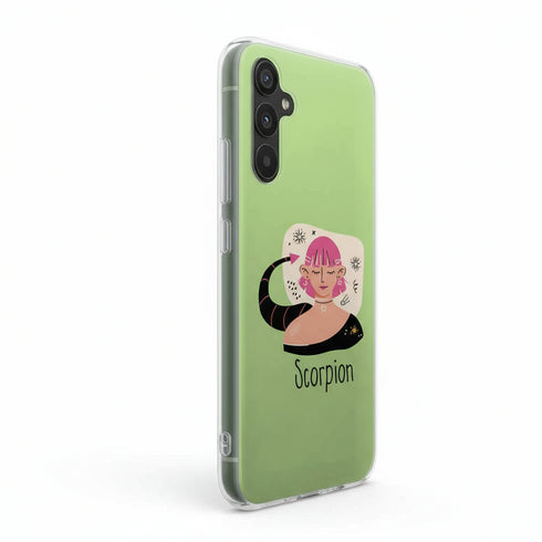 Signe Astrologique Scorpion personnalisé sur une coque en silicone renforcée pour Samsung Galaxy a34 5g