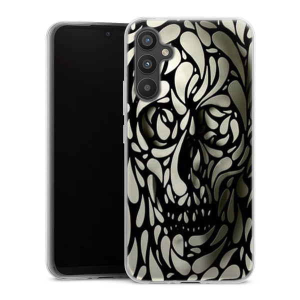 Coque A34 5G Skull White Black