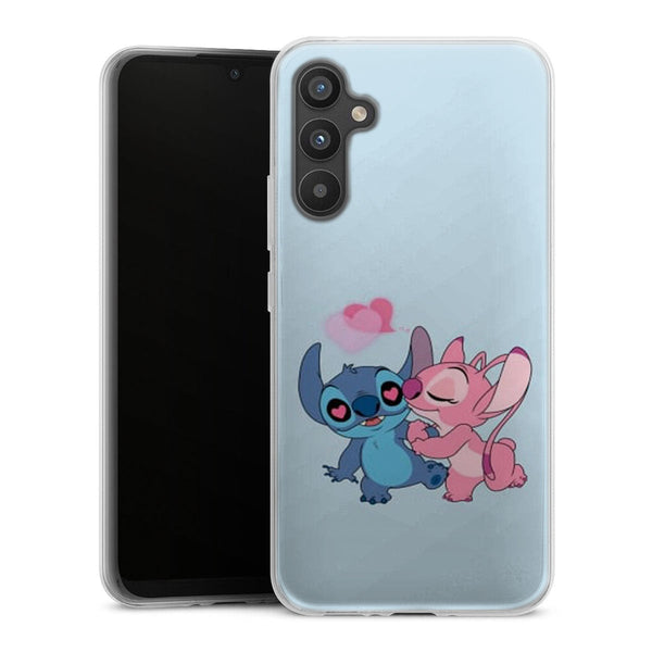coque samsung A34 5G Stitch angel love heart pink