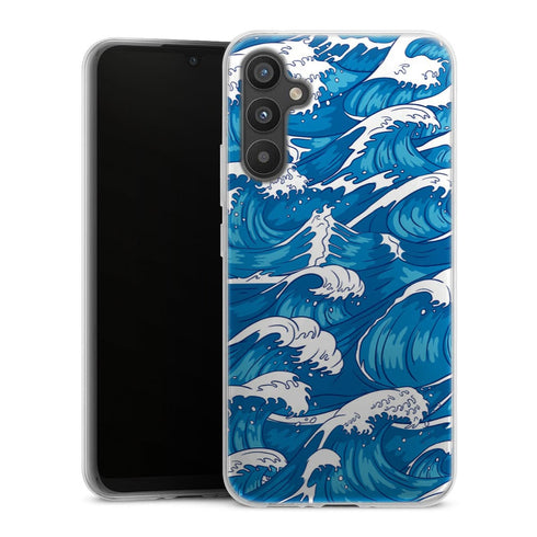 Coque Samsung Galaxy A34 5G Storm Waves Seamless Pattern Ocean