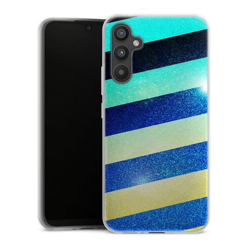 Coque pour Samsung A34 5G Striped colorful glitter