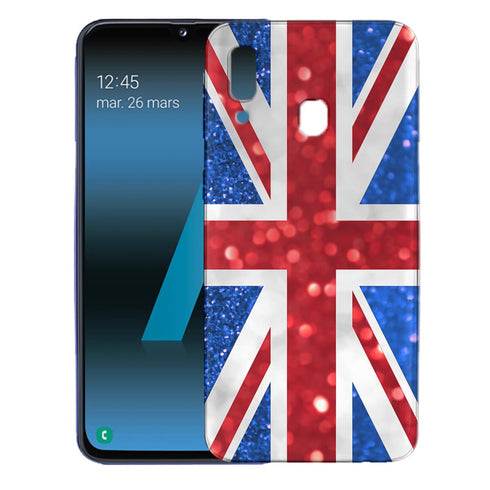 Drapeau Anglais Glitter - Coque Samsung A40