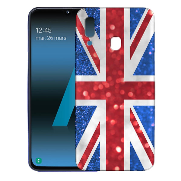 Drapeau Anglais Glitter - Coque Samsung A40