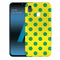 Fun, Jaune à Pois Verts - Coque telephone portable antichocs Samsung A40
