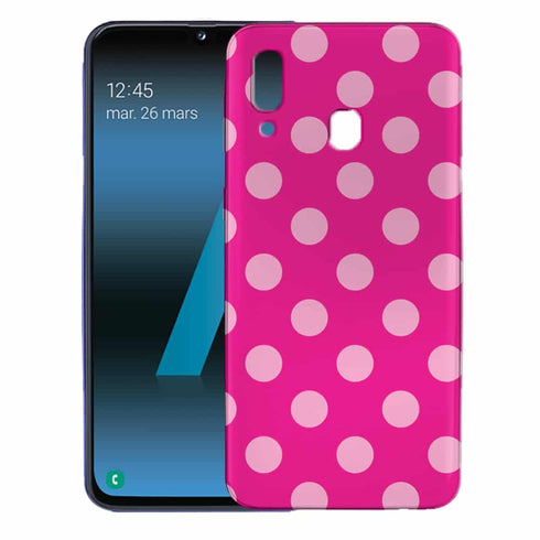 Fun, Rose à Pois - Coque telephone pas chere Samsung A40