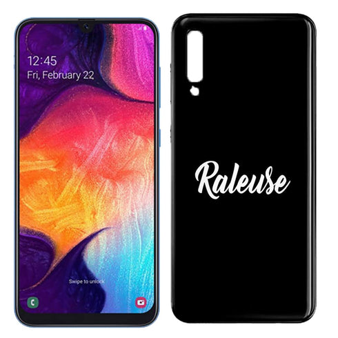 coque a50 samsung Râleuse motif Fun - Noir