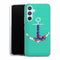 Coque Samsung Galaxy A54 5G ancre florale turquoise