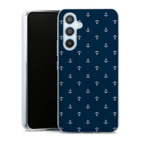 Coque pour Samsung A54 5G Aesthetic Ancre Blue Marine