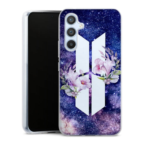 Coque Samsung Galaxy A54 5G BTS Army galaxy fleurs