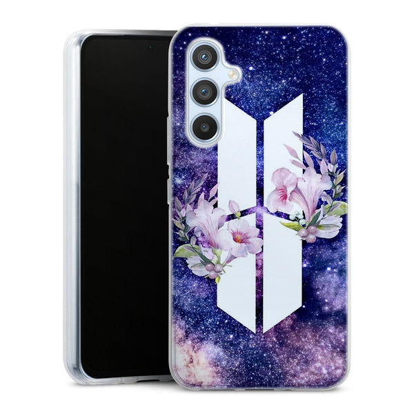 Coque Samsung Galaxy A54 5G BTS Army galaxy fleurs
