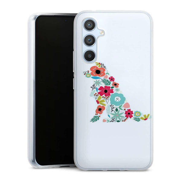 Coque Samsung Galaxy A54 5G Border Collie floral