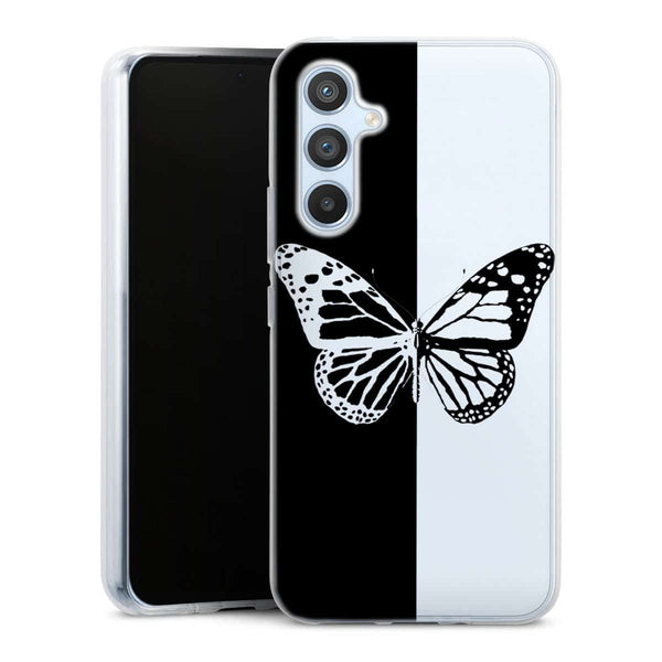 Coque Samsung Galaxy A54 5G Butterfly Noir et Blanc