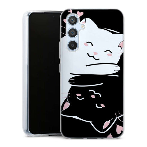 Coque Samsung Galaxy A54 5G Chats Kawaii Yin et Yang