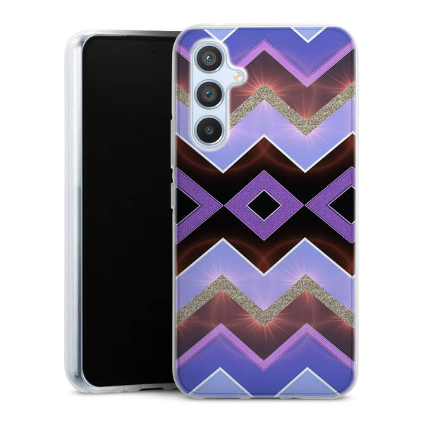 Coque pour Samsung A54 5G Chevrons Azteque Violet