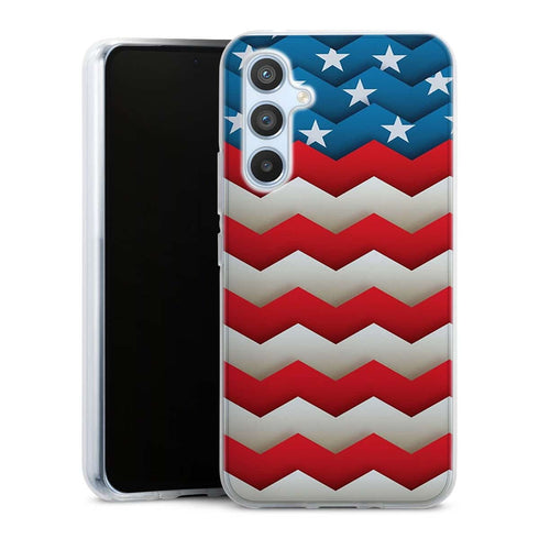 Coque pour Samsung A54 5G Usa Chevrons Vote, motif drapeau américain aesthetic
