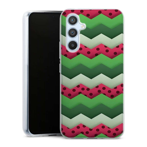 Coque pour Samsung A54 5G Pasteque Summer Chevrons, motif fruits aesthetic