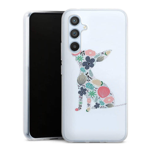 Coque Samsung Galaxy A54 5G Chihuahua floral