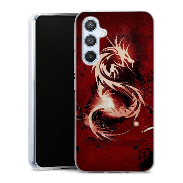 Coque pour Samsung A54 5G Dragon Rouge