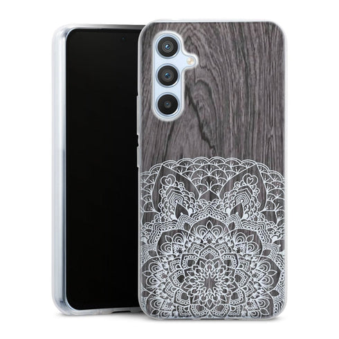 Coque pour Samsung A54 5G Floral Lacet Bois