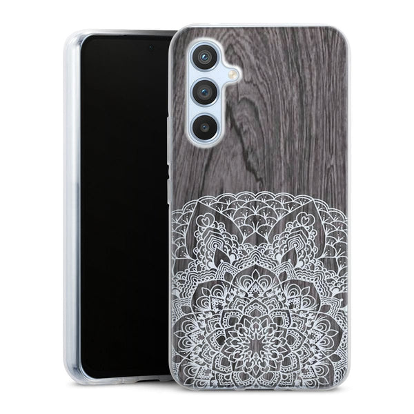 Coque pour Samsung A54 5G Floral Lacet Bois
