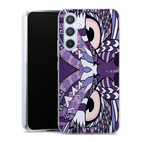 Coque Samsung Galaxy A54 5G Hibou violet Azteque