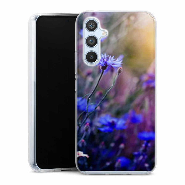 Coque Samsung Galaxy A54 5G Jardin Fleuri Violet Doré