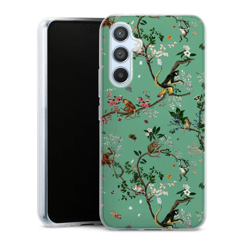 Coque Samsung Galaxy A54 5G Monde des singes vert