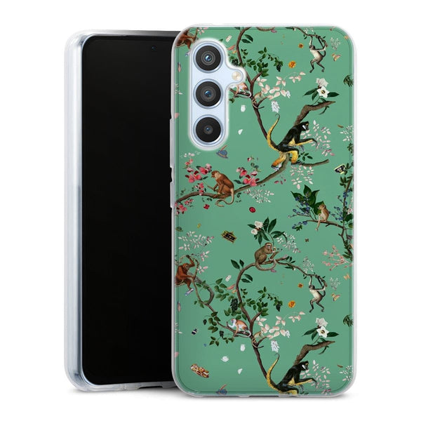 Coque Samsung Galaxy A54 5G Monde des singes vert