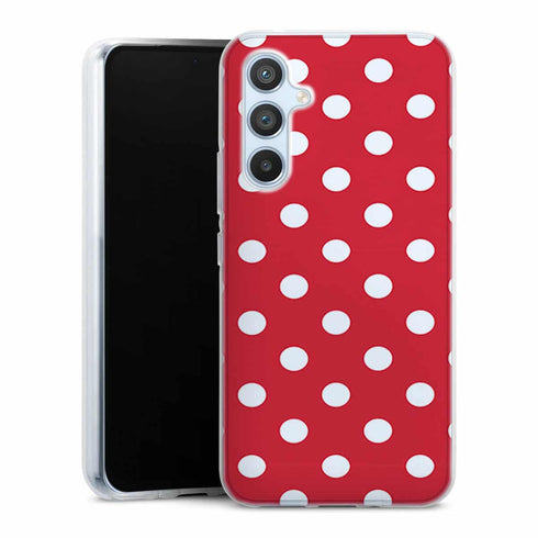 Coque pour Samsung A54 5G Rouge à Pois