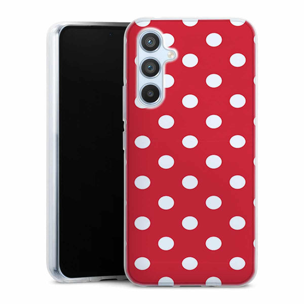 Coque pour Samsung A54 5G Rouge à Pois