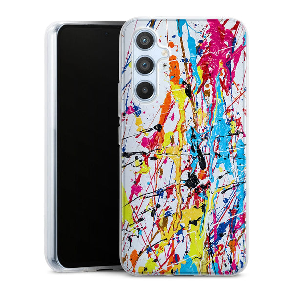 Coque pour Samsung A54 5G Splash Paint Arc en ciel