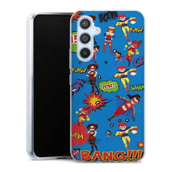 Coque Samsung Galaxy A54 5G Super Héros Bleu