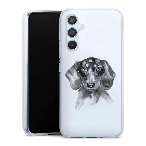 Coque Samsung Galaxy A54 5G Teckel Black and White