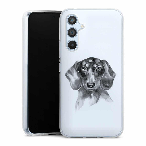 Coque Samsung Galaxy A54 5G Teckel Black and White