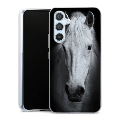 Coque Samsung Galaxy A54 5G Tete de Cheval Noir et Blanc