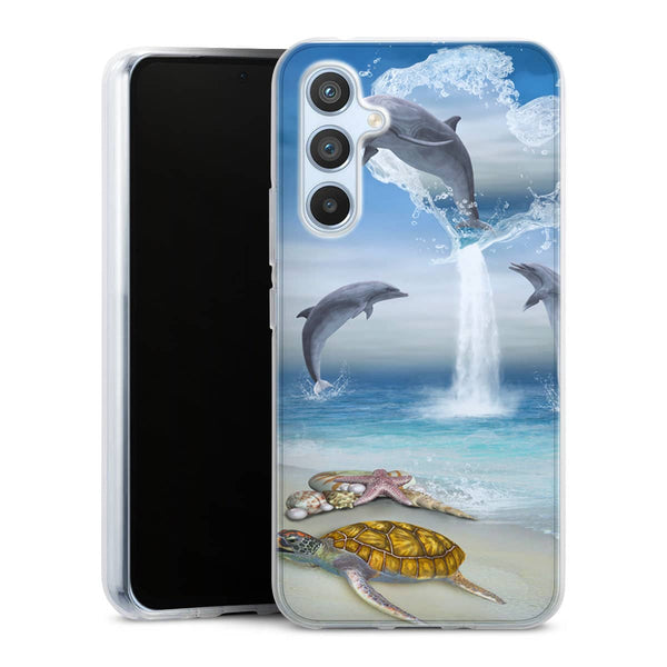 Coque Samsung Galaxy A54 5G Dauphins Heureux