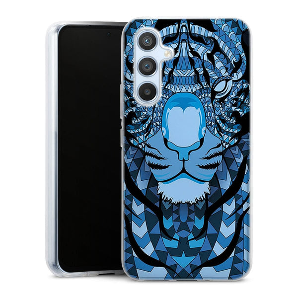 Coque Samsung Galaxy A54 5G Tigre Bleu Aztec