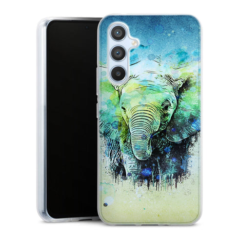 Coque Samsung Galaxy A54 5G Water Color Elephant
