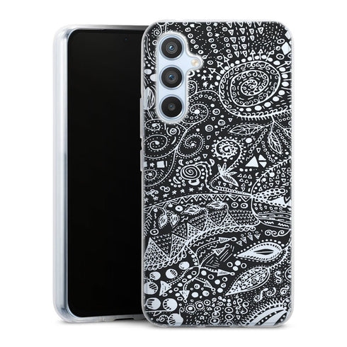 Coque pour Samsung A54 5G Aesthetic Boheme Aztec bw handmade