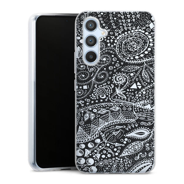 Coque pour Samsung A54 5G Aesthetic Boheme Aztec bw handmade