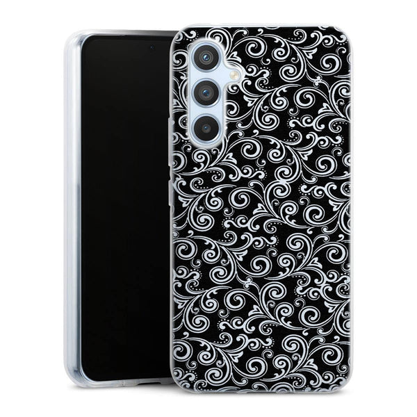 Coque Samsung A54 5G romantique aesthetic Black and white swirls