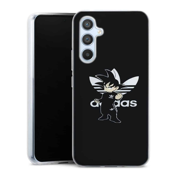 Coque Samsung Galaxy A54 5G Goku Bad guy Adidas Jogging, style Manga de couleur noire et blanche