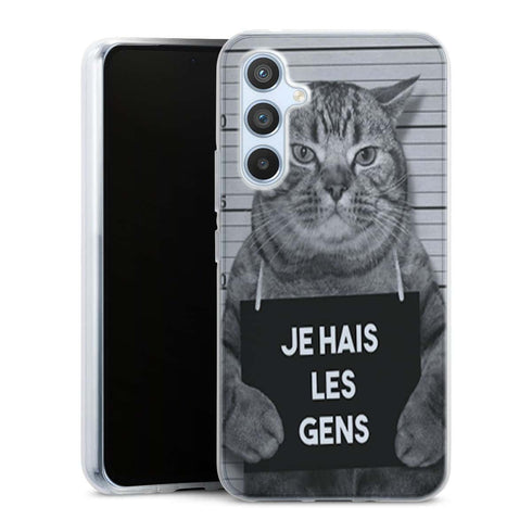 Coque Samsung Galaxy A54 5G I hate People Jail Cat