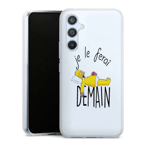 Coque portable Samsung A54 5G Je le Ferai demain Homer donuts