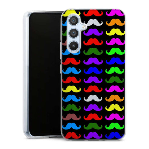 Coque Samsung A54 5G Moustaches Multicouleurs