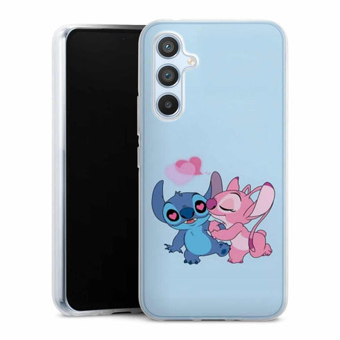 Coque Samsung Galaxy A54 5G Stitch angel love heart pink