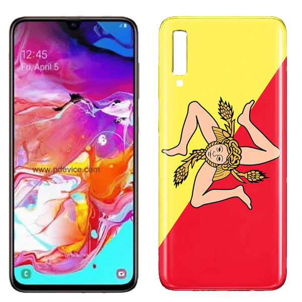 Sicile - Coque Samsung A70 Drapeau Sicilien